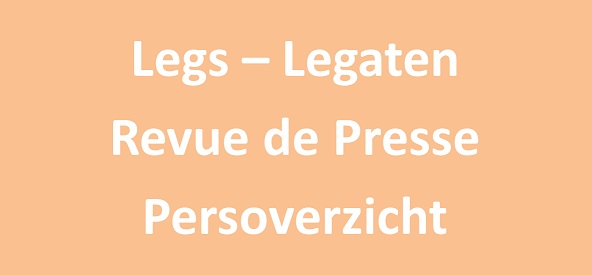 Legs Revue de Presse Persoverzicht